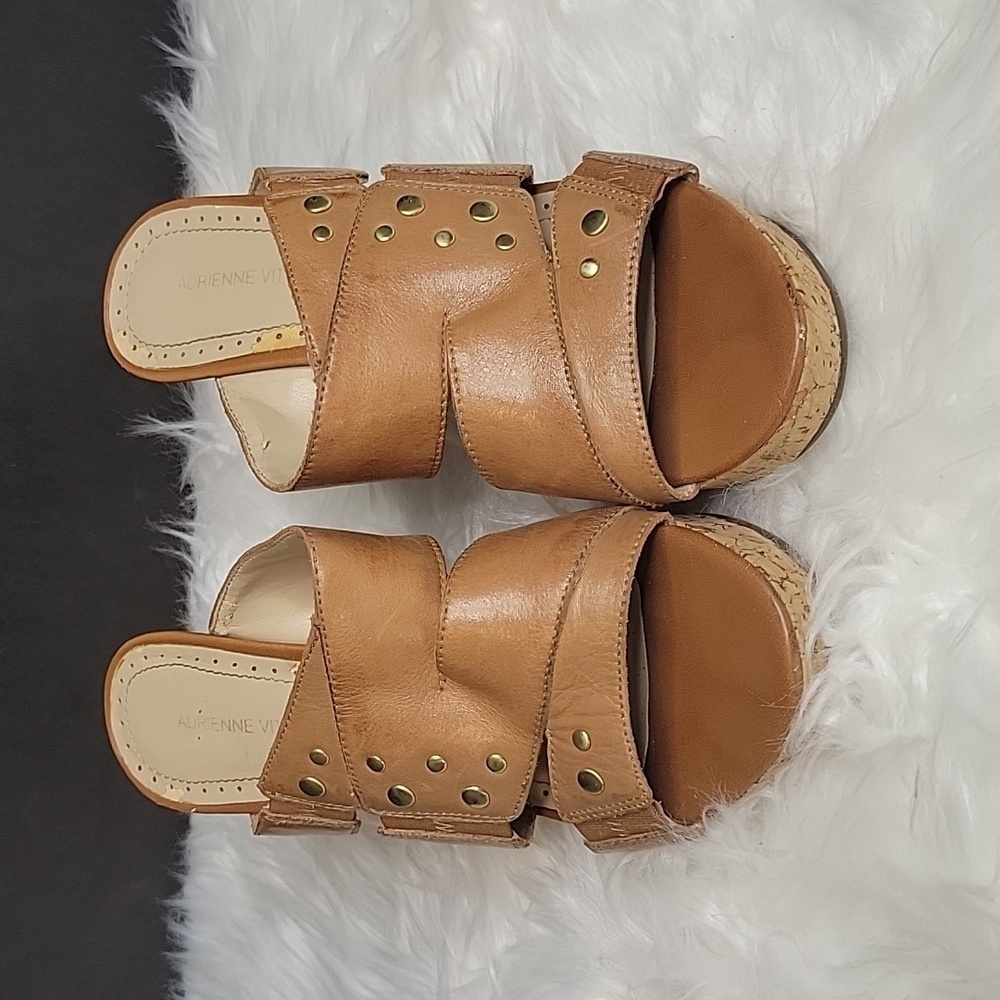 1.ADRIENNE VITTADINI Corral Cork‎ Wedge Sandal Size 6